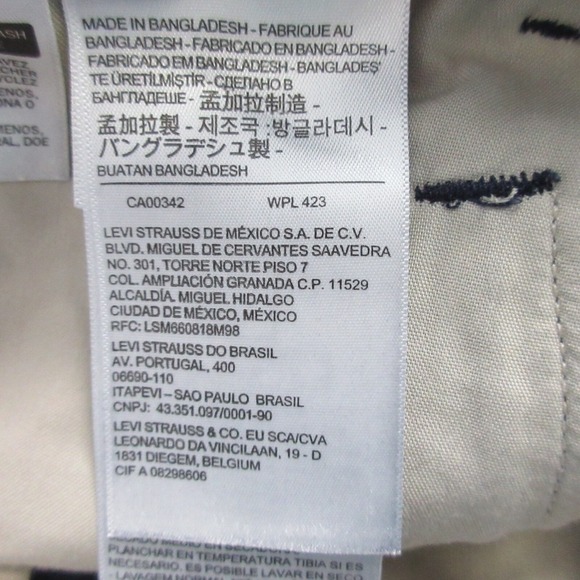 Levi's XX Chino Standard Taper Men's Pants 34 x 32 Blue Cotton Blend Stretch 518 - Picture 5 of 13